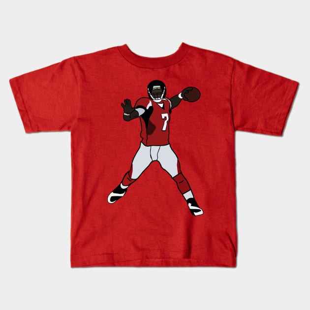 Michael Vick Throwback Atlanta Falcons NFL Kids T-Shirt by xavierjfong